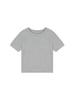 SALAD BAGUNI Lace Tag Crop Tee - Gray