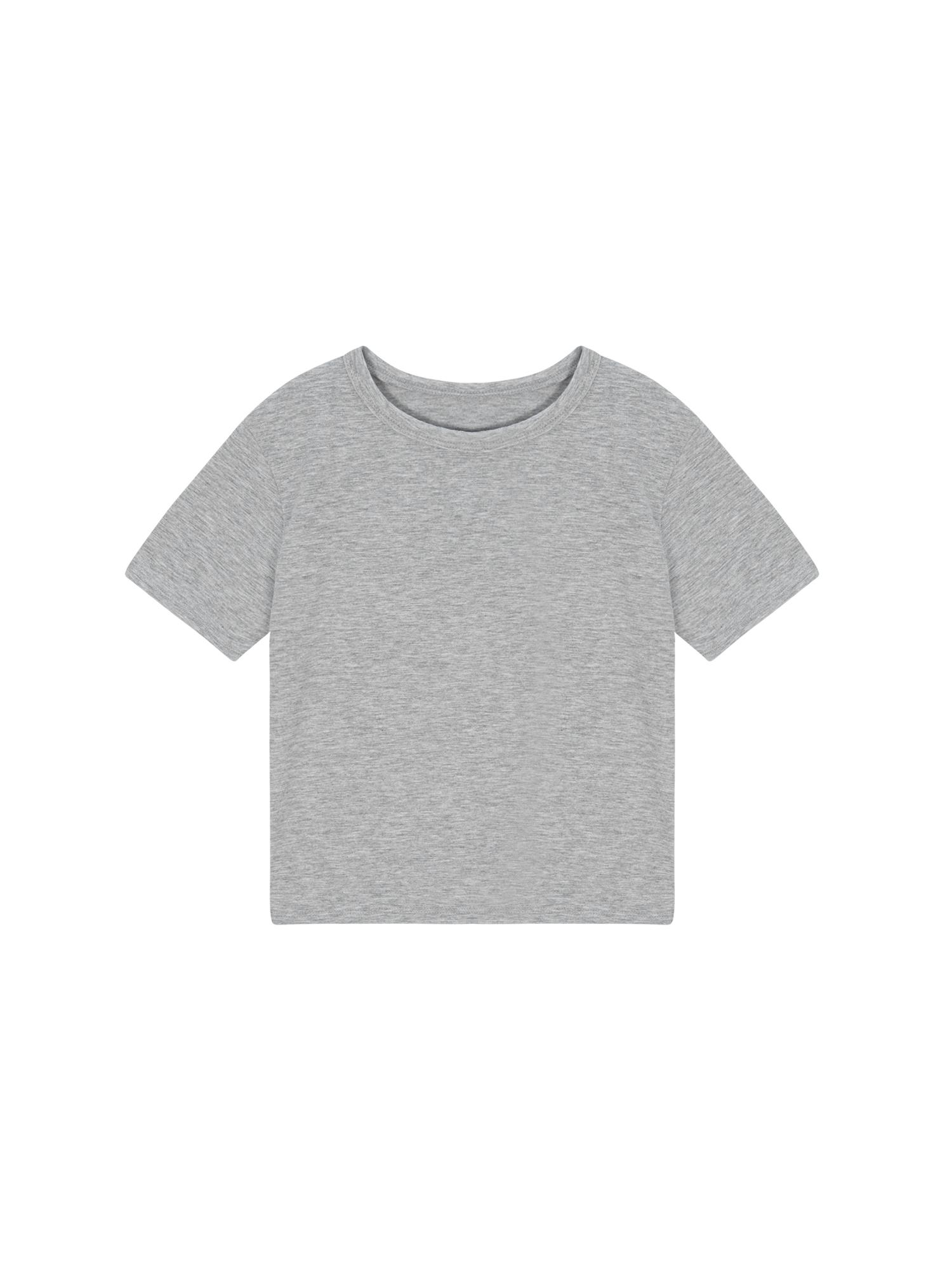 Salad Basket Lace Tag Crop Tee - Gray Free
