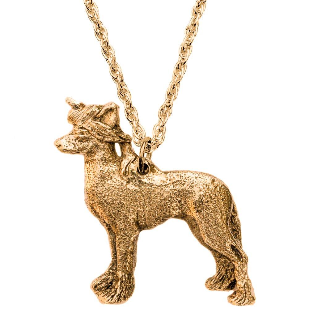 Chinese Crested Dog, British-made Art Dog Pendant Necklace Collection