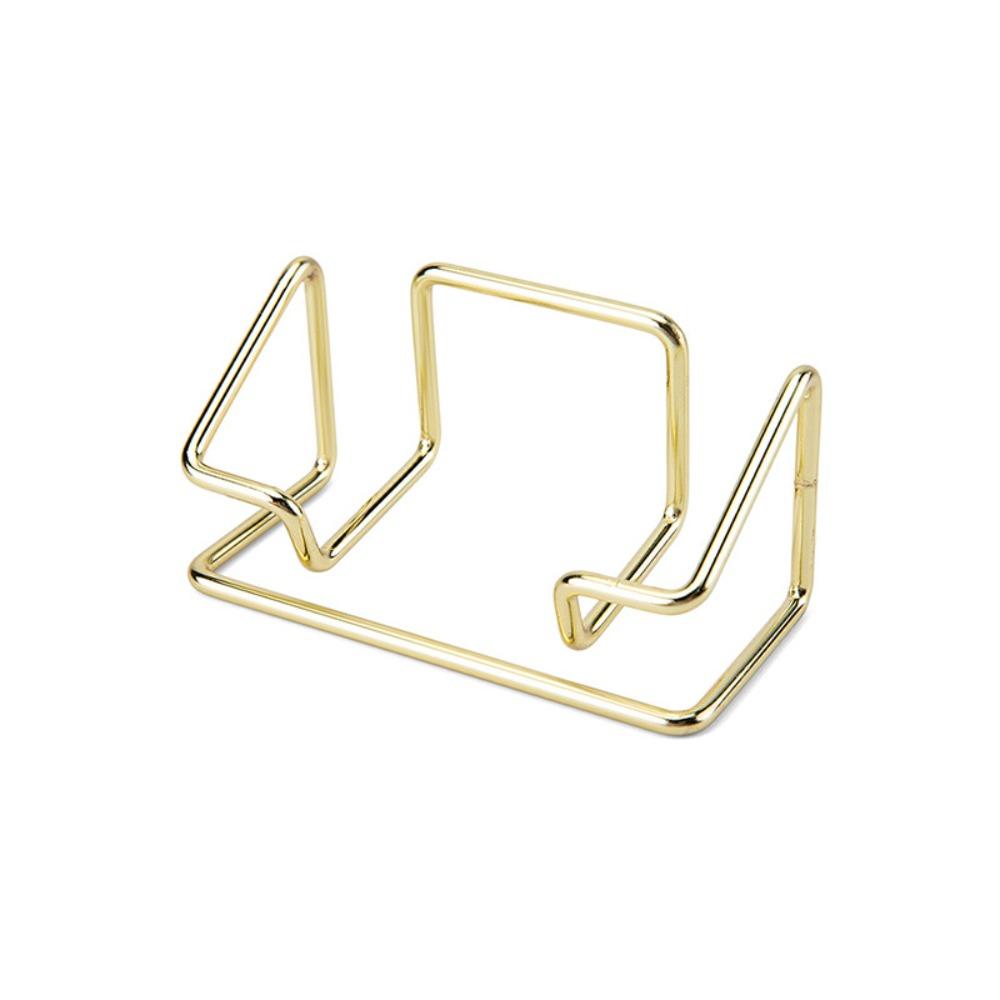 Minimalist Business Card Holder Metal Photo Stand Simple Card Display Stand  Front Desk золотой