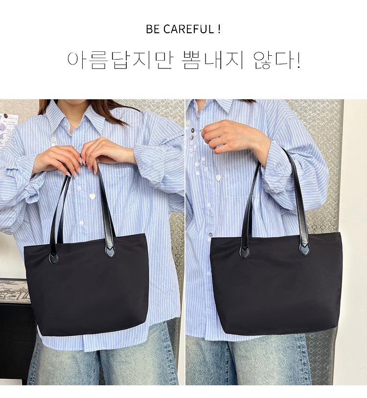 Stilvolle Damen Canvas Nylon Unterarm Tote: Vielseitige, geräumige Umhängetasche