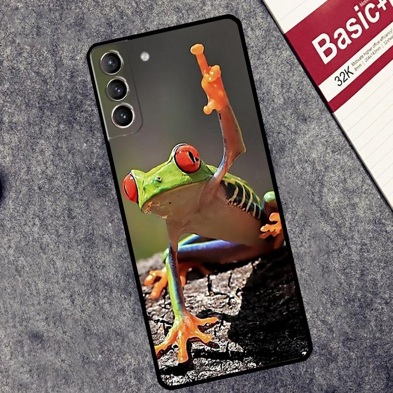 Green Frog Wildlife Case For Samsung Galaxy S26 S25 Ultra S20 S21 S22 S23 S24 Ultra S10 Plus S25 FE Cover Coque