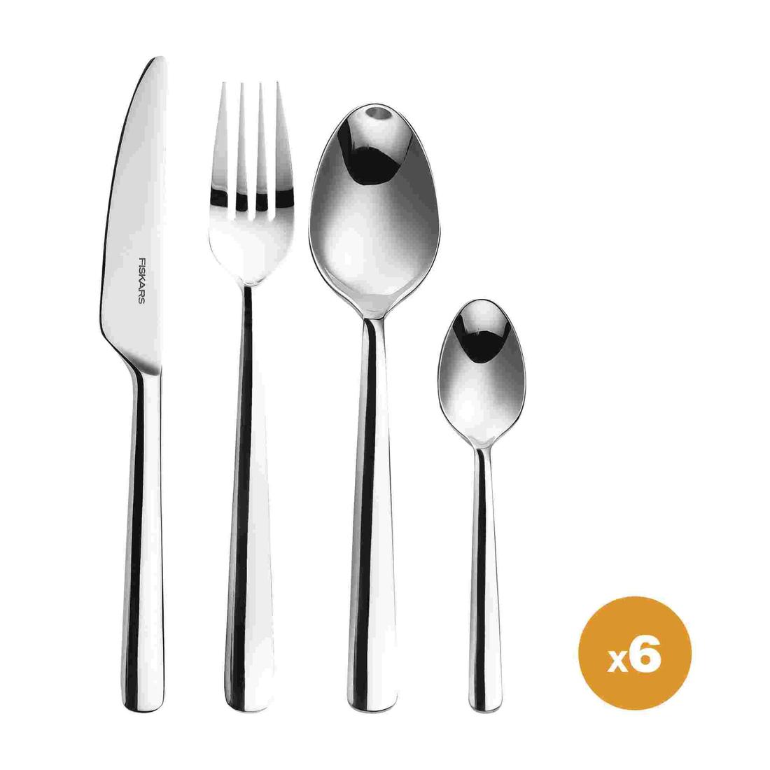 

Cutlery Set, Shiny, 24 Pcs. Functional Form 1071623