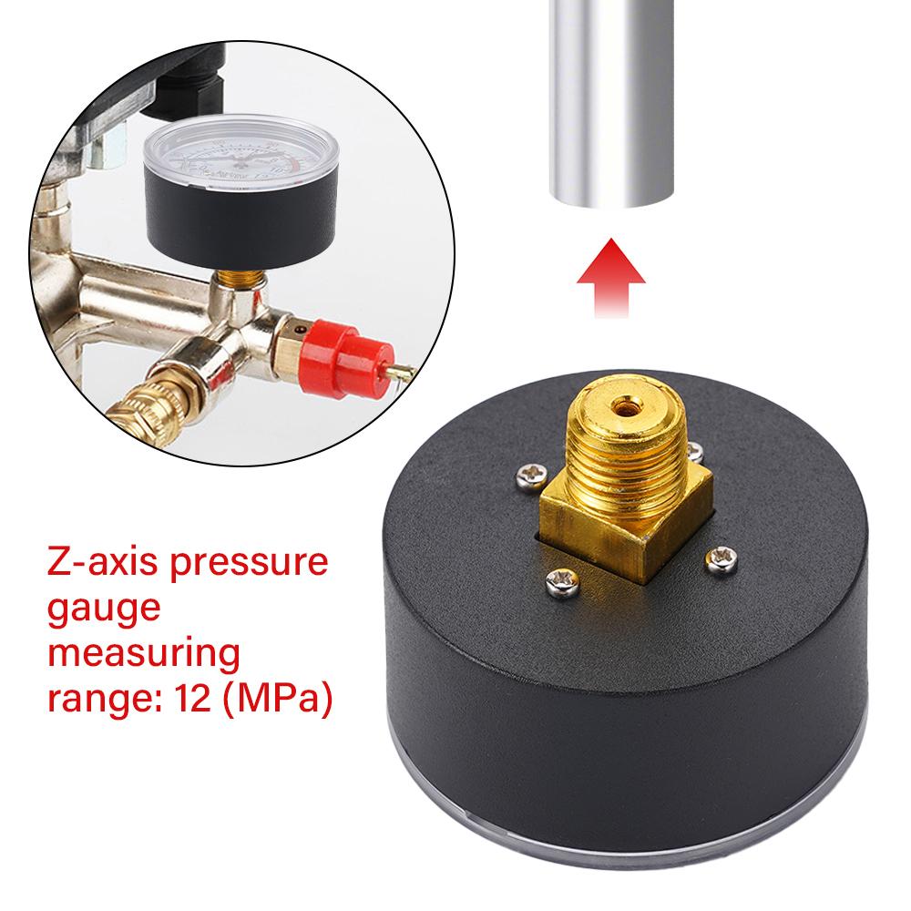 Bar Air Pressure Gauge Thread 1/4 BSP Thread 0-180 PSI 0-12 Manometer Double Scale For Air Compressor Pneumatic Hydraulic Fluid