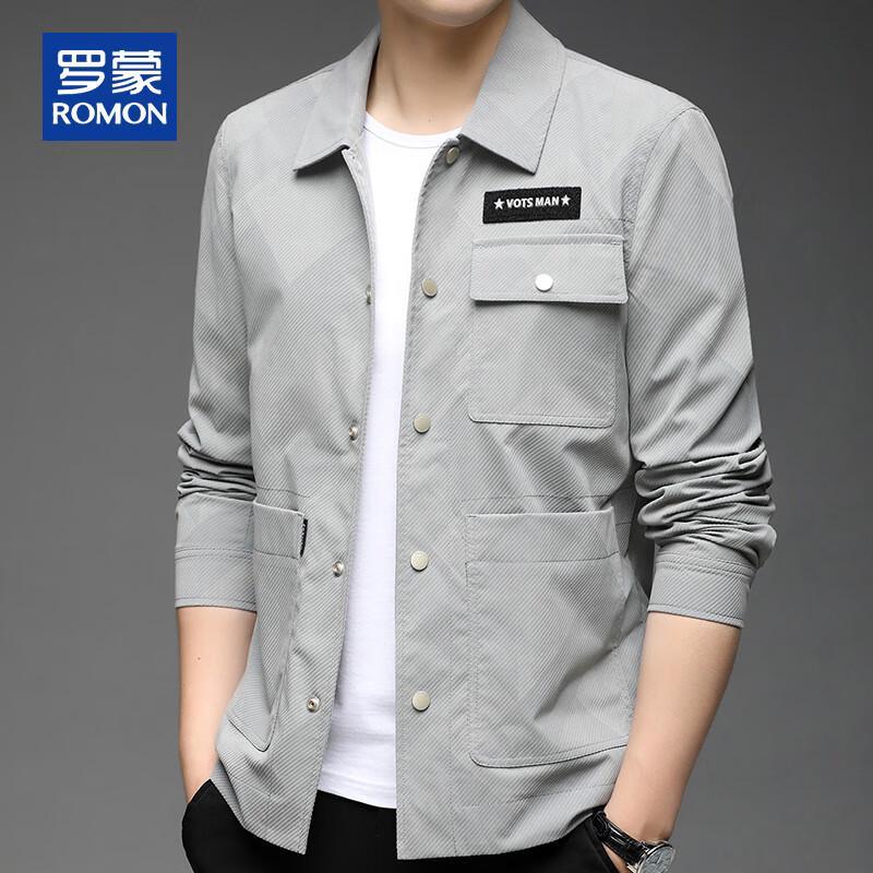 

Romon Men s Casual Korean Style Collar Jacket M