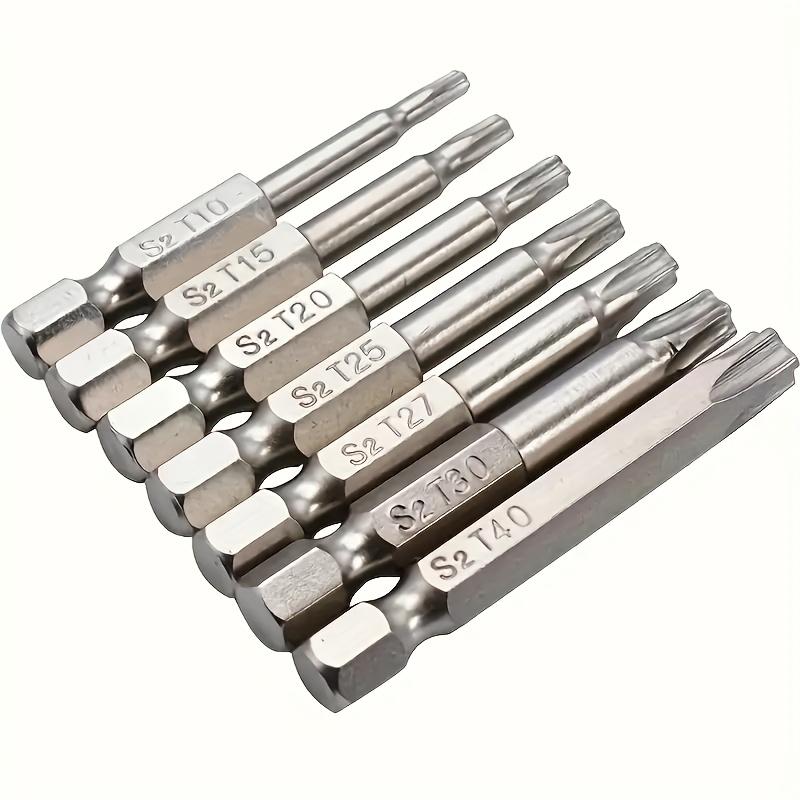 7-Piece Torx Screwdriver Bit Set, Chrome Vanadium Steel, T10-T40