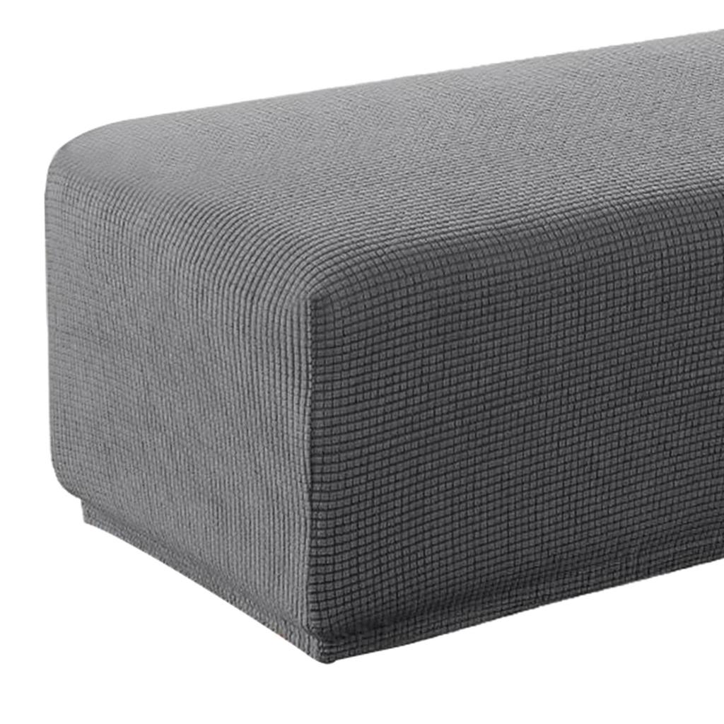 Premium Footstool Cover Stretch Removable Ottoman Slipcovers Pouf Soft