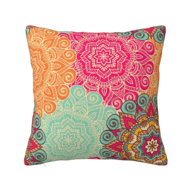 Arabic Ethnic Floral Mandalas Cushion Cover 45x45 Cm Soft Polyester Throw Pillow Case For Sofa Home Decoration Pillowcase