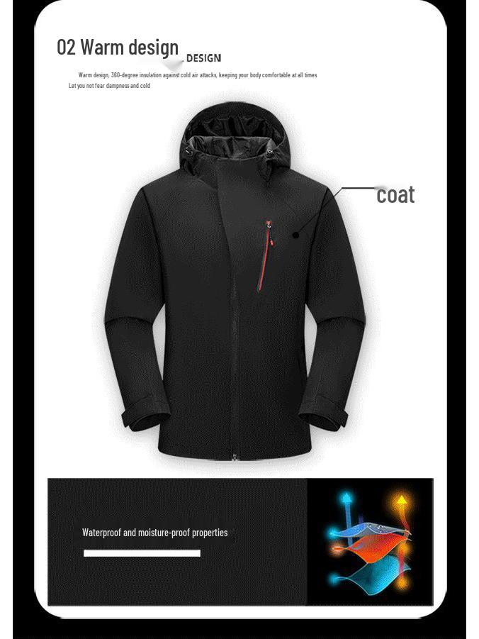 Windproof Waterproof Couple's Shell Jacket for Outdoor Mountaineering - Men's & Women's
