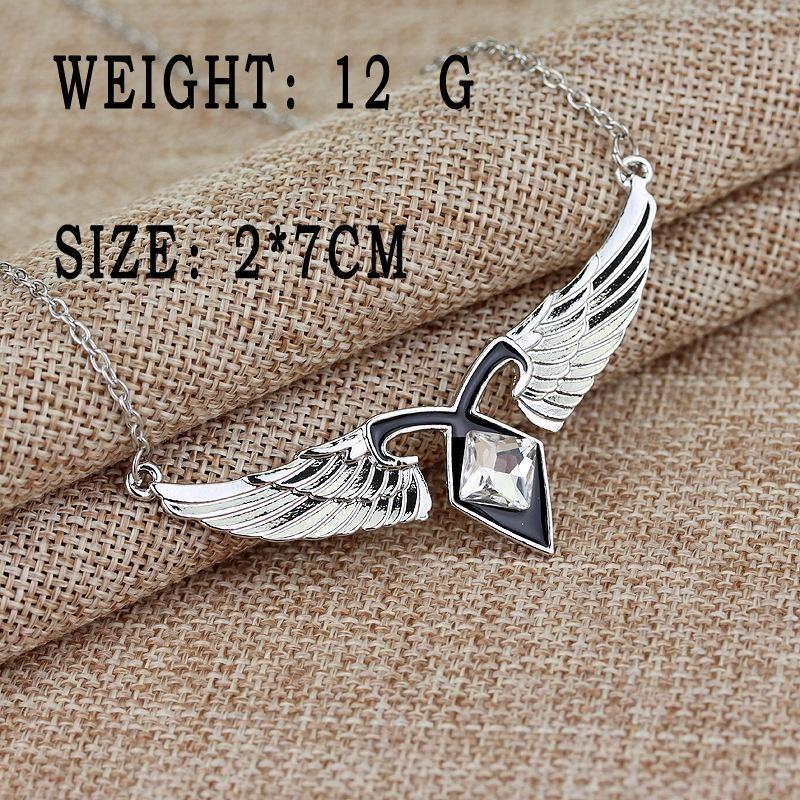 

Fashion Angel Necklace The City of Bones Explosion Models Movies Strength Mortal Instruments Wings Necklace