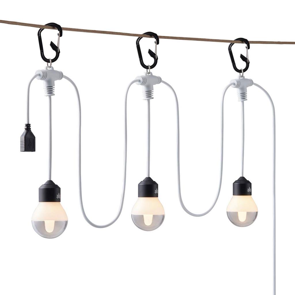LOGOS USB Flickering Bulb Light (3-Piece Type) 74175040 White (Approx. 300cm Long)