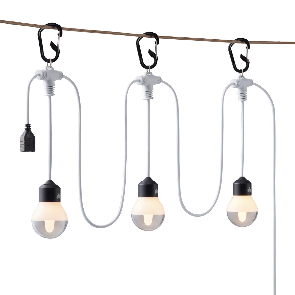 

LOGOS USB Flickering Bulb Light (3-Piece Type) 74175040 White (Approx. 300cm Long)