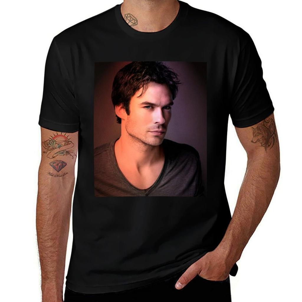 T-shirt Ian Somerhalder Casual All-Match per Unisex