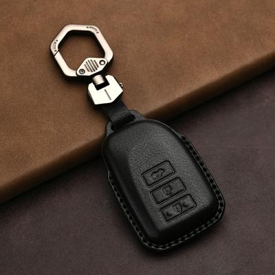 Genuine Leather Protector for Toyota Key Cover Old Prado Land Cruiser Prius Reiz Camry Crown Key Case Cover Fob