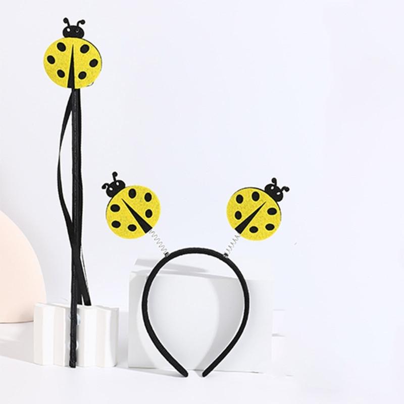 Lady Bugs Costume Accessories,Lady Bugs Costume Lady Bugs Glasses Lady Bugs Headband Fairys Wand for Halloween Dress up Cosplay