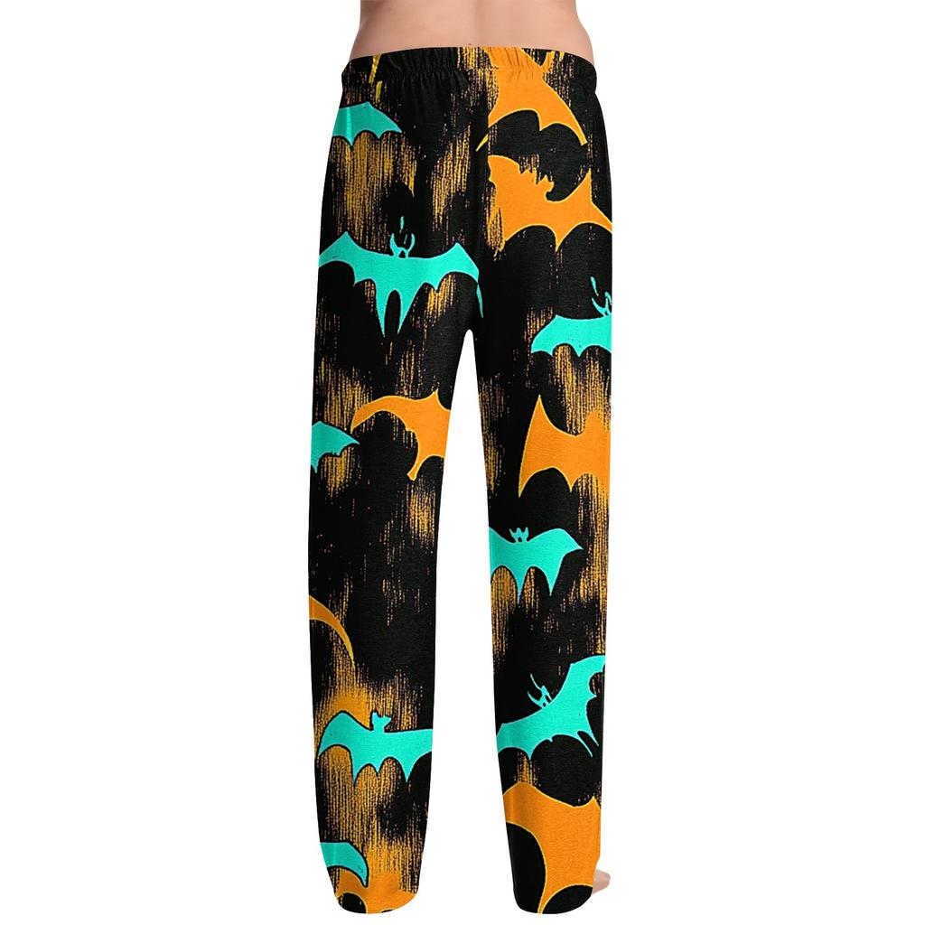Men's Halloween Print Drawstring Pants Casual Pajama Pants