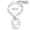 Sweet and Cool Exaggerated Big Love Necklace Metal Velvet Collar for Women, Versatile