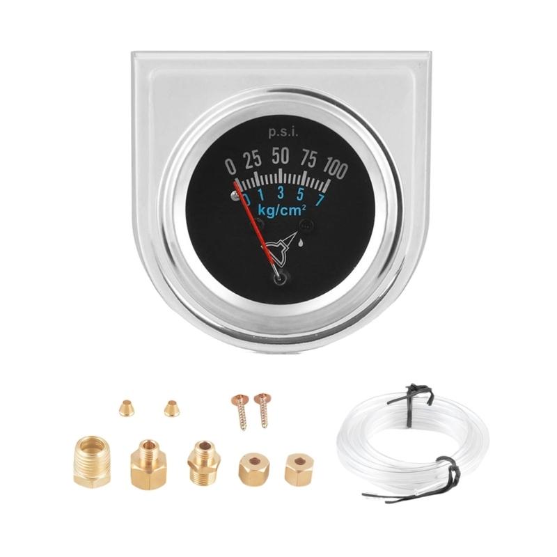 3XUB 2 Inch 52mm Oil Pressure Meter With Complete Installation Set For DIY Enthusiasts