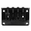 Electric Guitar Bridge 4 String Metal Fixed Hardtail Saddle Musical Instrument Accessories with Tool Set GA905 Black