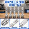 5pcs M10 Thread Size Drill Connecting Rod Hexagonal Socket Screw Shaft Converter  Electric Drill Use