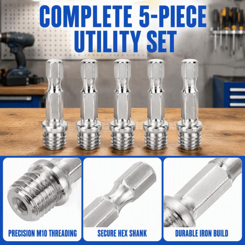 5pcs M10 Thread Size Drill Connecting Rod Hexagonal Socket Screw Shaft Converter  Electric Drill Use