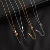 Women Adjustable Titanium Steel Diy Plain O Necklace Chain For Beading