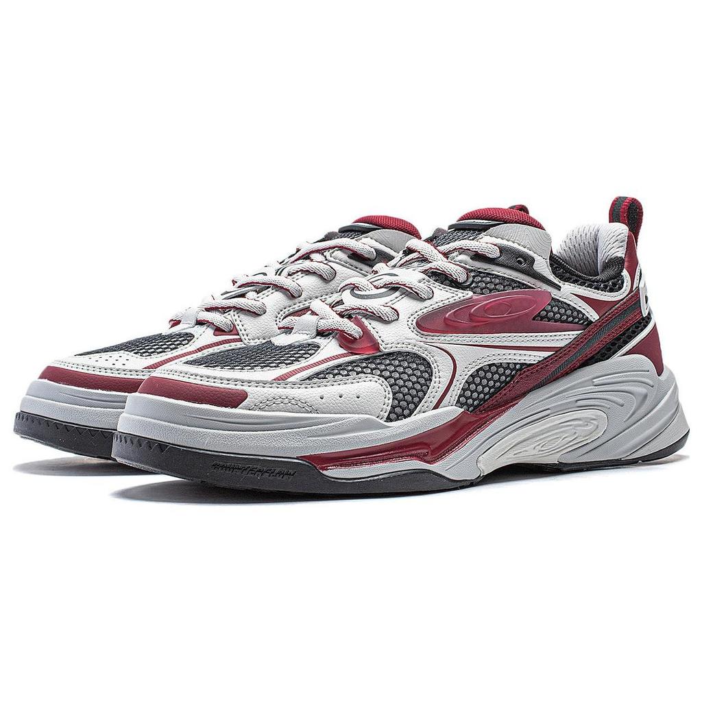 Li Ning Flash Star 2 Slip Resistant Abrasion Resistant Low Top Casual Shoes Men's Black Gray Red AGLT171-1