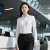 Tromann Unisex White Long-Sleeve Business Shirt