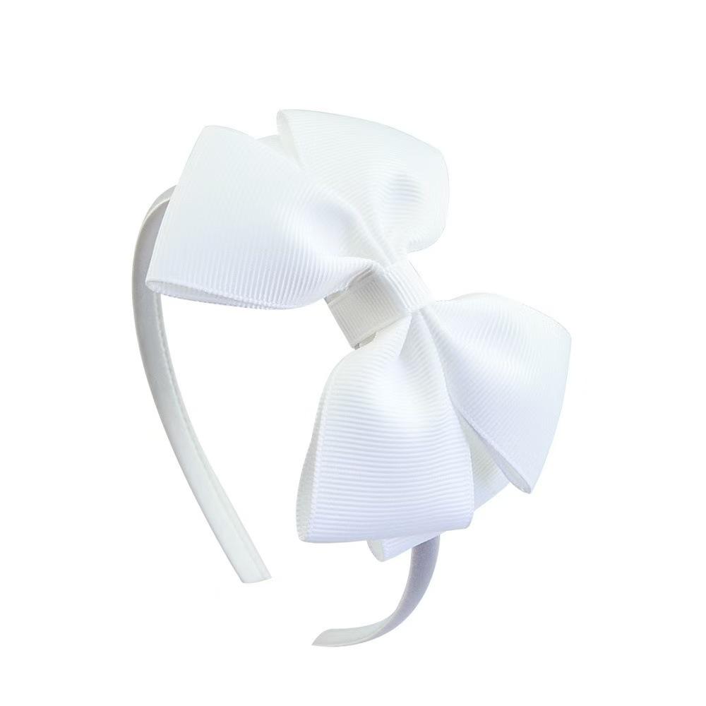 4-Inch European & American Children's Ribbed Bow Headband - Sweet Girl Hair Accessory