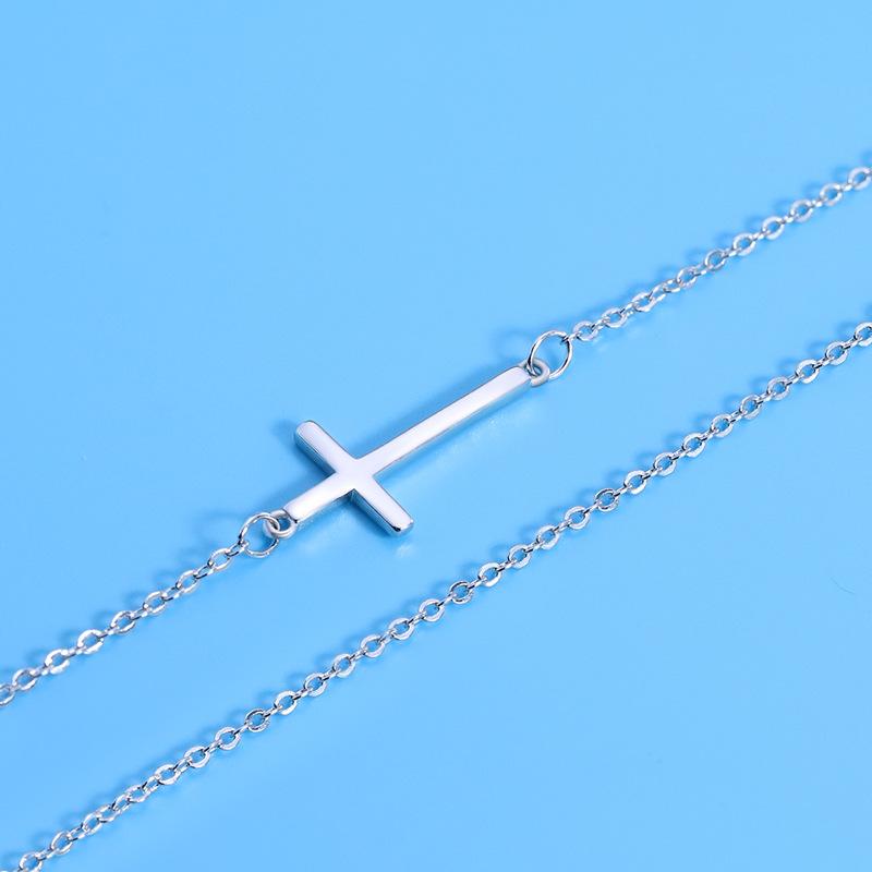 Cross Necklace for Women New Style Simple Clavicle Chain Fashionable Versatile Pendant