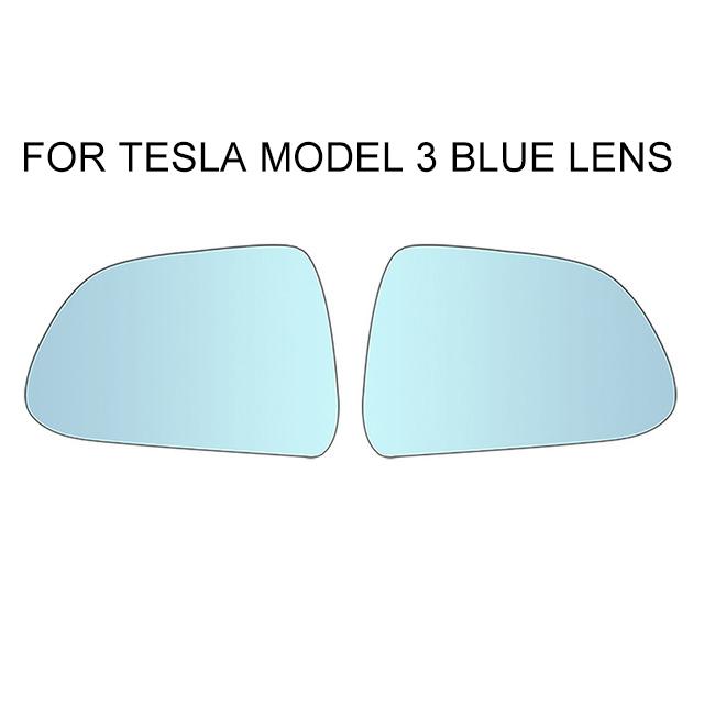 1Pair 800R Wide-Angle Large Vision Rearview Mirror Heating Replacemen Anti Dazzle Reversing For Tesla Model 3 Y X S Accessories