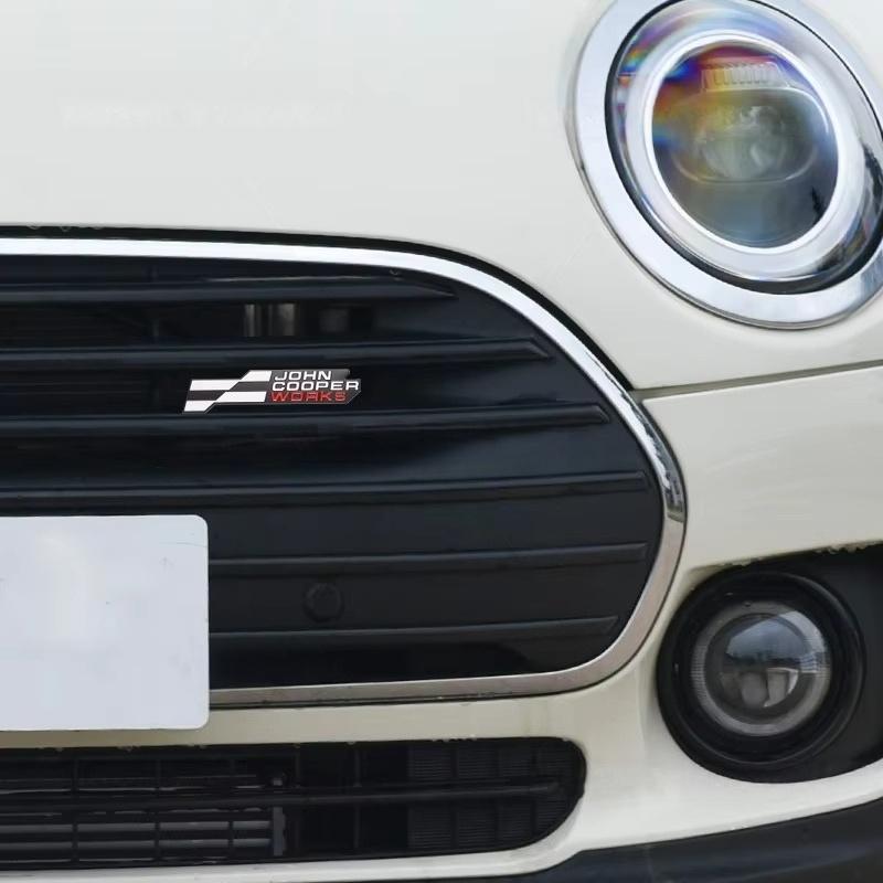 Adesivo Distintivo Metallo 3D JCW John Cooper Works Griglia Anteriore Emblema Portellone Posteriore Decalcomania