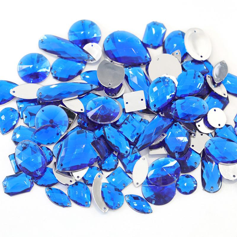 Mixed Shape Imitation Table Double Hole Mesh Hand Seam Drill Acrylic Drill, Special-Shaped Drill Diy Accessorie Flat Bottom Drill Beauty Sticker Drill