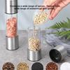 Pepper Mill Grinder Manual Pepper Mill Adjustable Grinder Adjustable Coarseness Stainless Steel Pepper Mill Refillable Salt