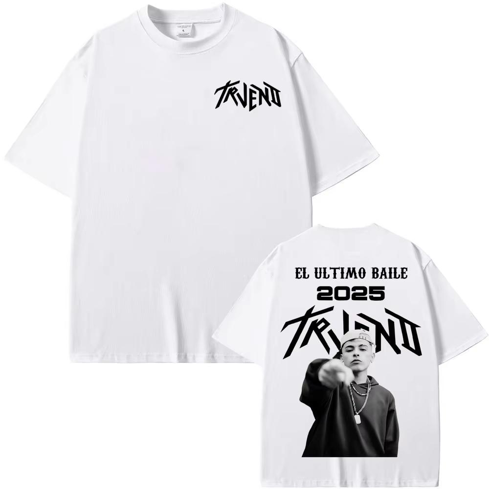 Rapper Trueno El Ultimo Balie 2025 World Tour T Shirt Men's Clothing Fashion Hip Hop Street T Shirts Casual Women Cotton T-shirt