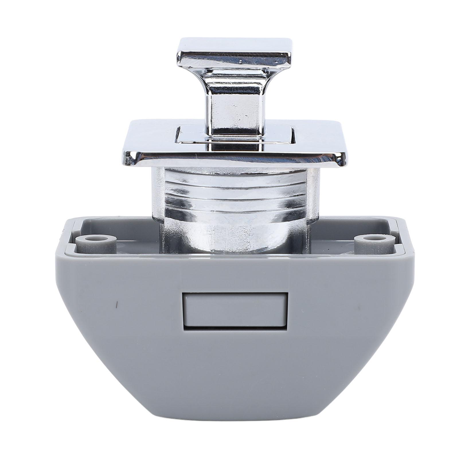 

RV Push Cabinet Lock Metal Push Button Keyless Cupboard Drawer Compartment Latch Lock Catch for Caravan Yacht Boat