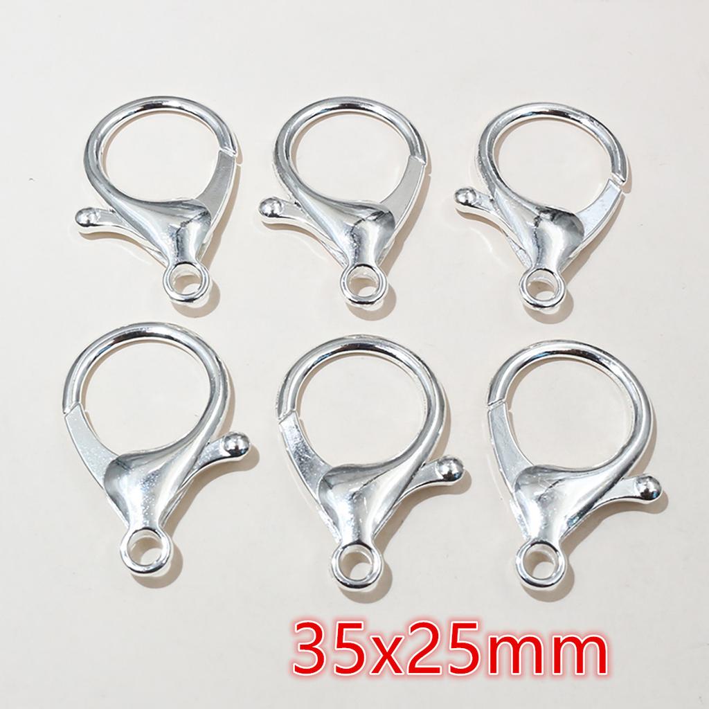 10pcs/lot Snap Lobster Clasp Hooks Gold Silver Plated DIY Jewelry Making Findings for Keychain Neckalce Bracelet Supplies