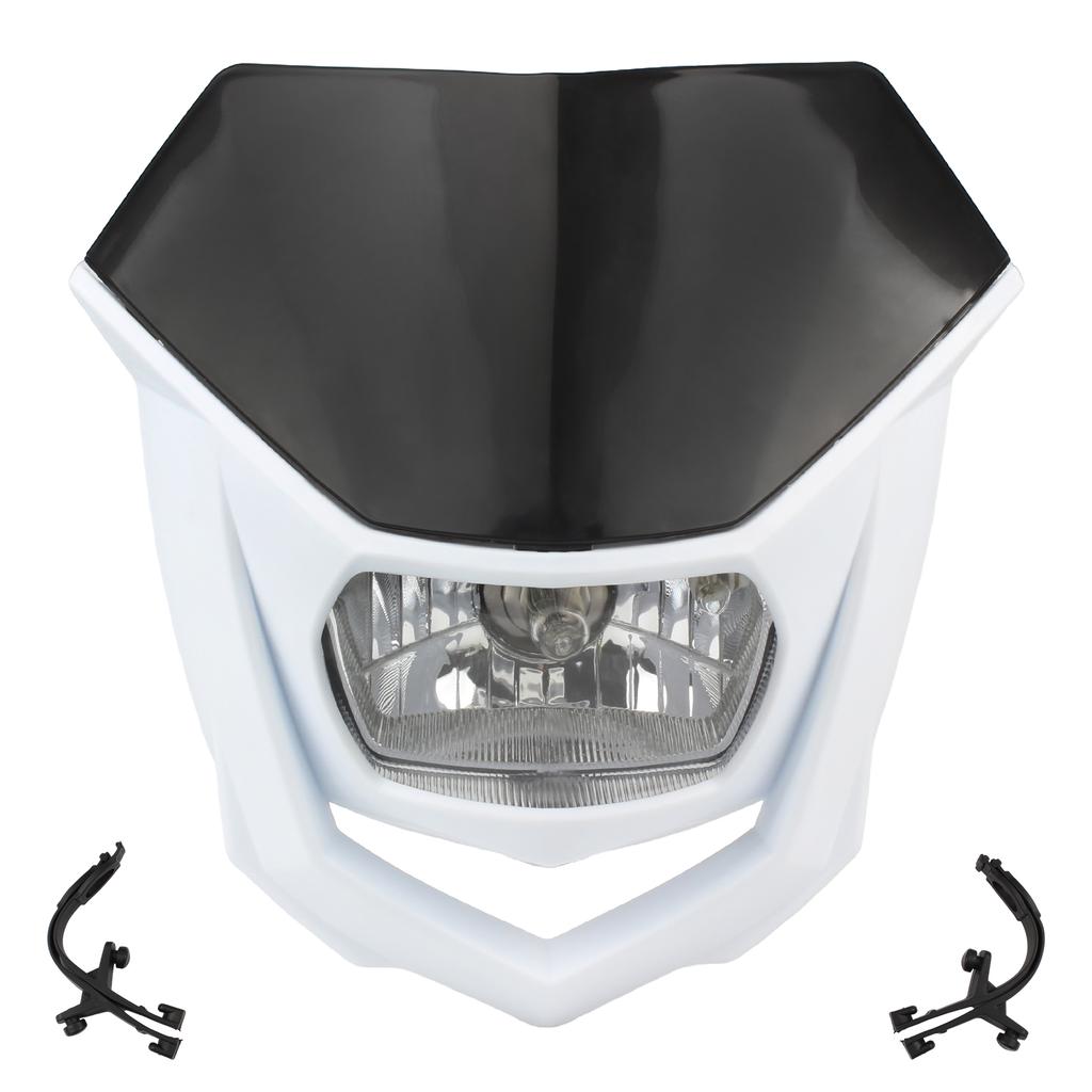 Motorcycle Dirt Bike Halogen Headlight Plate For Honda Kawasaki Yamaha Moto Universal Accessories Head Light Enduro Headlamp