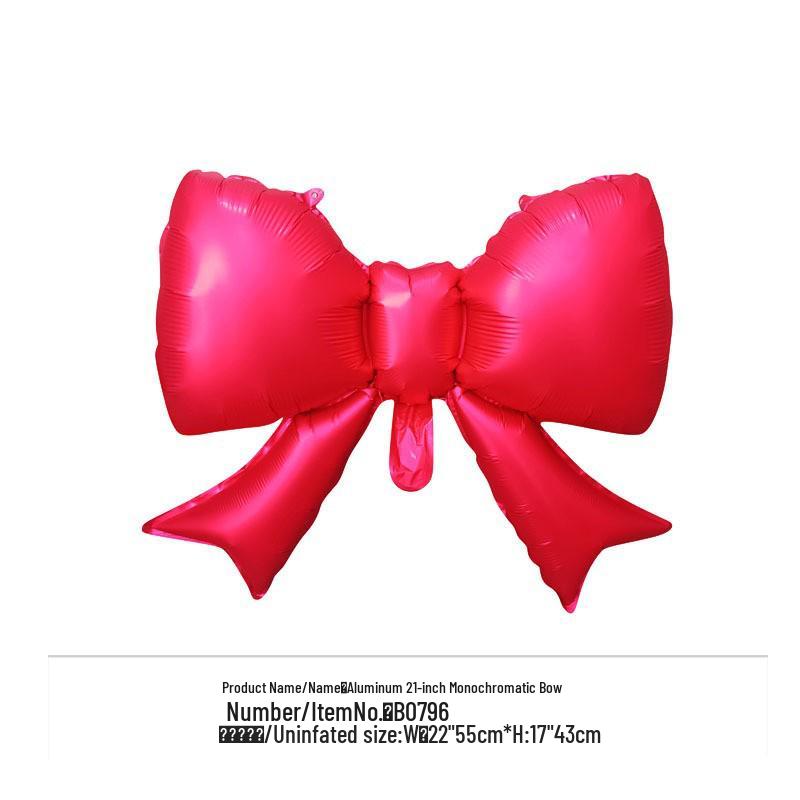 Xiaohongshu Ins Bow Aluminum Foil Balloon for Girl's Birthday Party Decoration