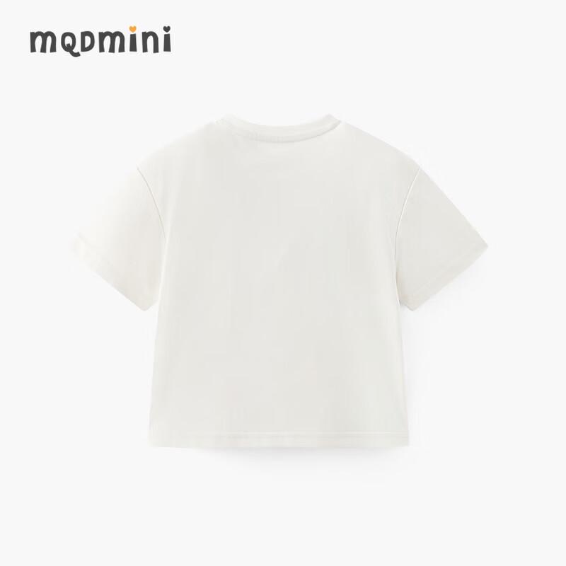 MQD Girls  Cartoon Rabbit Short Sleeve T-Shirt 90CM