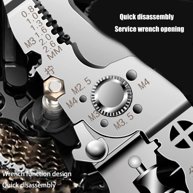 Ergonomic Handle Folding Wire Stripper With Built In Voltage Tester Electrical Tool For Safe Electrical Work