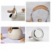 BDHD Whistling Kettle, Stainless Steel, Wide Mouth, Large Capacity, Easy To Clean, Compatible with Gas and Induction Heat Sources, Wood Grain Insulate