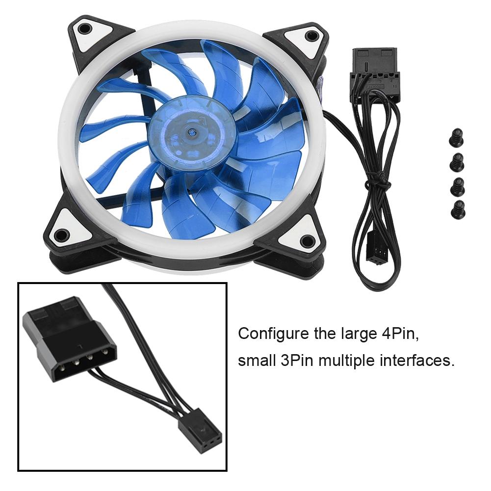 FAN- 18 12V   120mm LED Case Fan Double Aperture Multi interface Cooling Fan (Red)