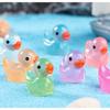 5-20pcs Luminous Micro Landscape Duck Ornaments Handcrafts Small Cute Mini Resin Yellow Duck DIY Resin Dollhouse Decoration
