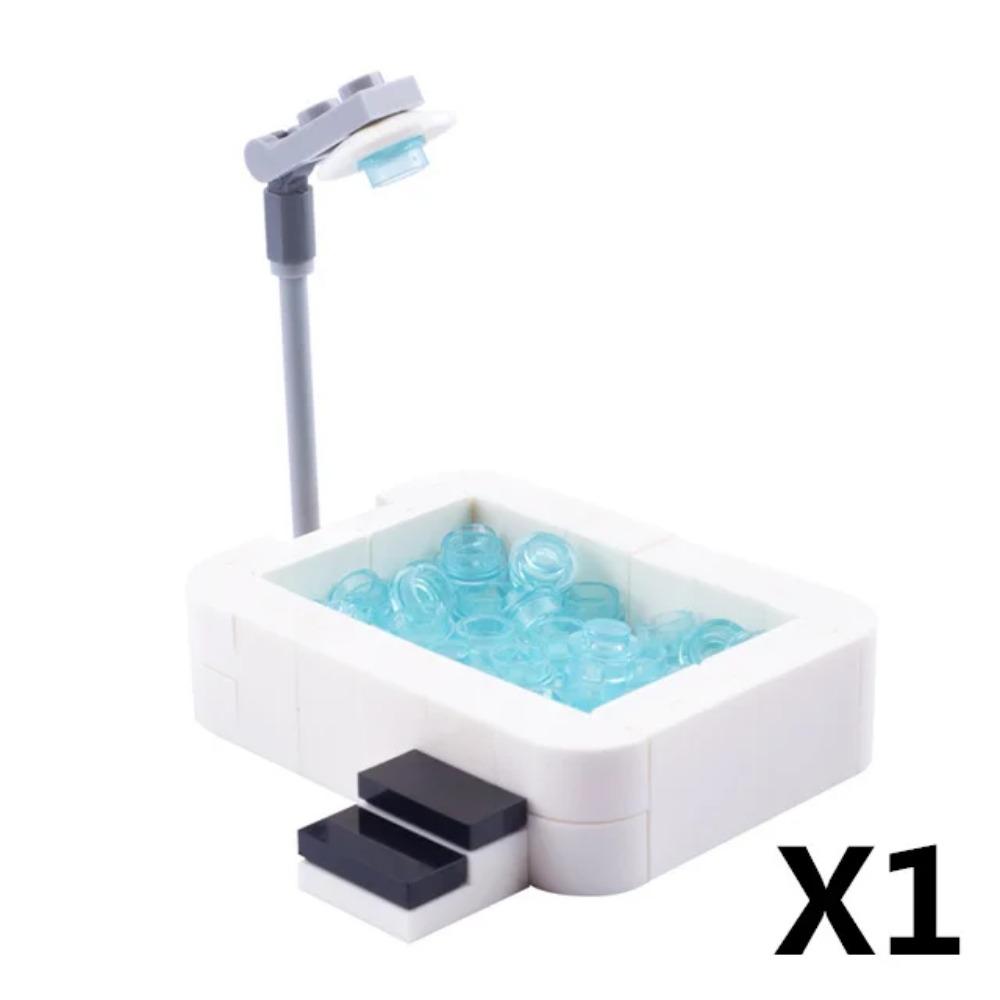 MOC City Scene Building Block Furniture TV Refrigerator Washing Machine Game Console Bed Sofa Vacuum Cleaner Mini Toy Brick K028