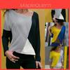 Elegant Fashion Women's Long Sleeve Loose Blouse Casual Shirt Autumn Tops T-shirt