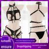 Lace Chastity Panties with Silicone Restraints & Neoprene SM Accessory for Adult Play