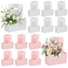 5/10pcs Kraft Paper Flower Bouquet Bags Portable Drink Coffee Take Out Holders Wedding Birthday Party Christmas Gift Packing Box