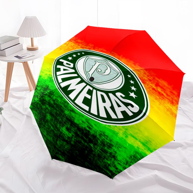 Printed SE Palmeiras logo Folding Umbrella,Outdoor,Leisure,And Travel Umbrella,Durable Umbrella Fabric,Birthday And Holiday Gift