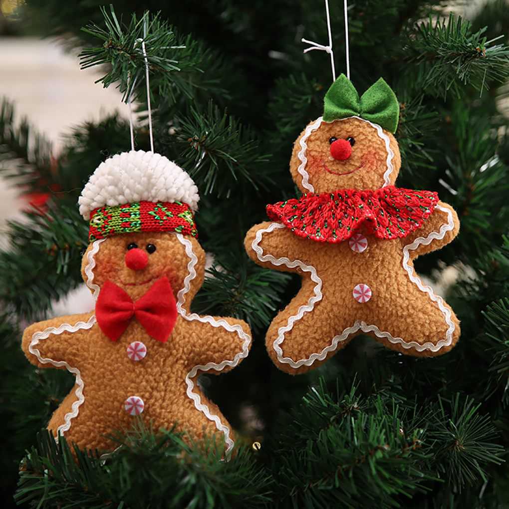 Gingerbread Man Merry Christmas Sock Tree Hanging Xmas Hanging Ornament Decor